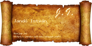Jandó István névjegykártya