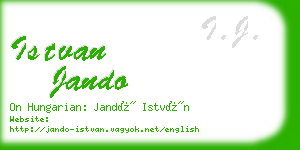 istvan jando business card